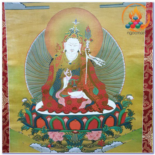 Tranh Thangka Tổ Liên Hoa Sinh Padmasambhava_35x20cm